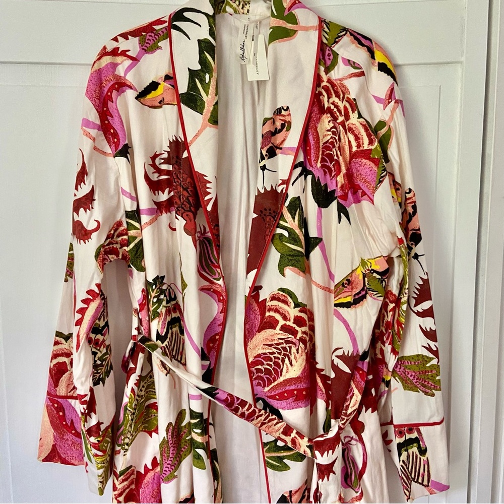 Raphael Balme for Anthropologie Flannel Robe NWT, M/L
